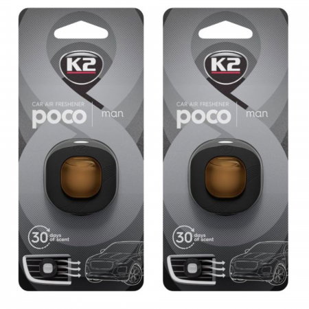 Branduri - Pachet 2 x odorizant auto K2 poco man (Barbatesc)