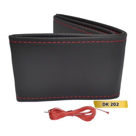 Otom Husa volan auto cu snur Negru/Rosu [1]