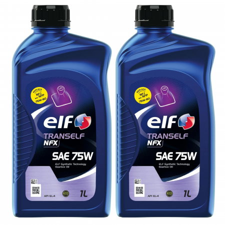 Branduri - Pachet 2 litri Ulei Elf pentru transmisie Tranself NFX (Tranself NF) GL4+ 75W