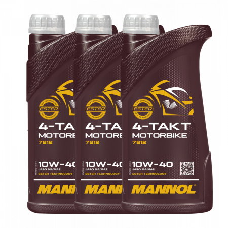 Branduri - Pachet 3 litri Ulei MANNOL 4-Takt Motorbike 10W40 Sintetic cu Ester (Moto Sport & Off-Road)