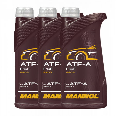 Branduri - Pachet 3 litri Ulei Mineral MANNOL ATF-A PSF - Universal, pentru Servo și Transmisii Automate (GM Specificație)