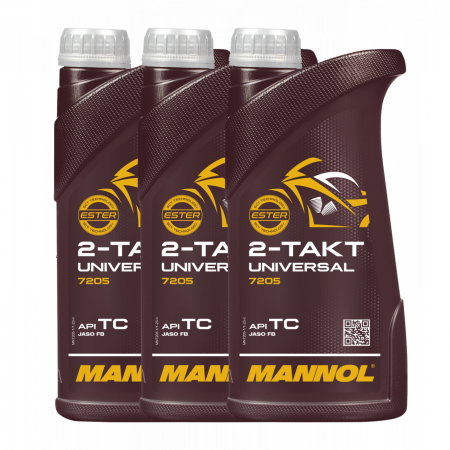 Consumabile Moto - Pachet 3 litri Ulei Motor MANNOL 2-Takt Universal Mineral (Moto, Scutere, Fără Fum)