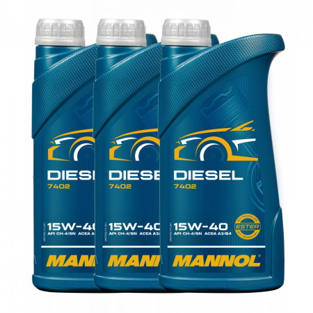 Branduri - Pachet 3 litri Ulei Motor Mannol Diesel 15W40 - 1 Litru (Mineral, Protecție Extinsă Diesel)
