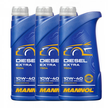 Branduri - Pachet 3 litri Ulei Motor MANNOL Diesel Extra 10W40 - Hidrosintetic, cu Ester (Motoare Turbo/Diesel)