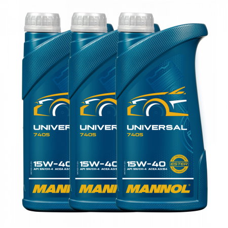 Branduri - Pachet 3 litri Ulei Motor Mannol Universal 15W-40 (Mineral, Protecție Extinsă)