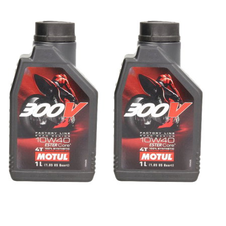 Branduri - Pachet 2 litri ulei Motul 300V Factory Line 10W40 – Performanță de competiție și protecție maximă pentru motoare 4T