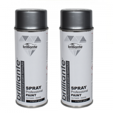 Branduri - Pachet 2 x Vopsea Spray Brilliante Argintiu RAL 9006 400 ml