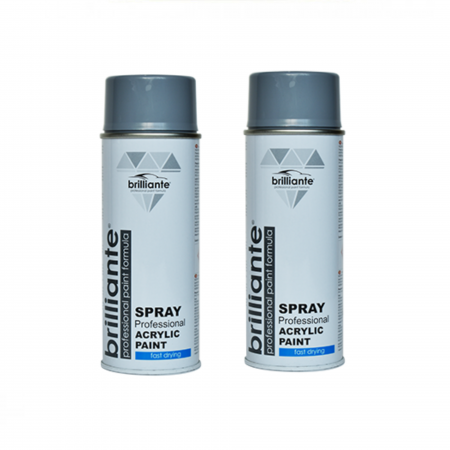 Branduri - Pachet 2 x Vopsea Spray Brilliante Gri Argintiu RAL 7001 400 ml