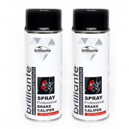 Branduri - Pachet 2 x Vopsea Spray Brilliante Negru pentru Etriere Frâne 400 ml