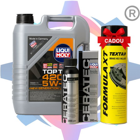 Branduri - Pachet "Motor Silențios": Ulei Liqui Moly 5W30 & Protecție Ceramică Cera Tec (+ Spray Textar Cadou)