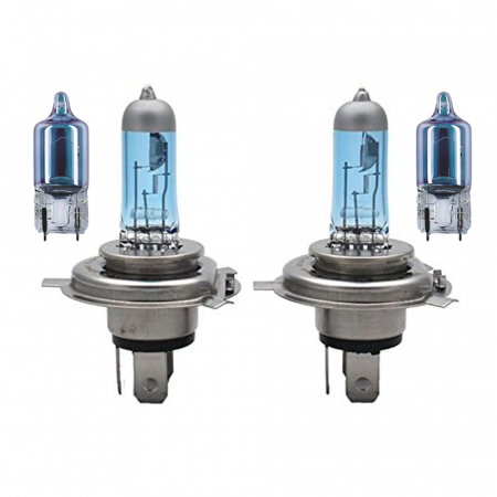 Halogen - Pachet PROMO Osram Cool Blue: 2 Becuri H4 pentru Faza Scurta/ Faza Lunga și 2 Becuri W5W pentru Pozitie