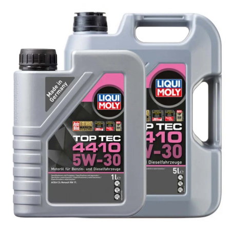 Uleiuri si Lichide - Pachet Schimb Ulei 6 Litri (5L + 1L) Liqui Moly Top Tec 4410 5W-30, Sintetic, RN17, Ideal Dacia Duster 1.5 Blue dCi