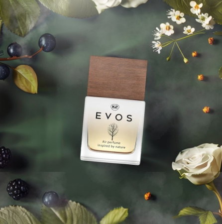 Parfum Auto Spray K2 EVOS GRACE GAIA 50ml, Aromă Floral-Chypre (Coacăze Negre, Trandafir, Paciuli), Sticlă cu Dop de Lemn [4]