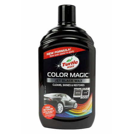 Polish and ceara (Cosmetice si intretinere auto) - Pasta polish Turtle Wax Color Magic Black Wax 500 ml