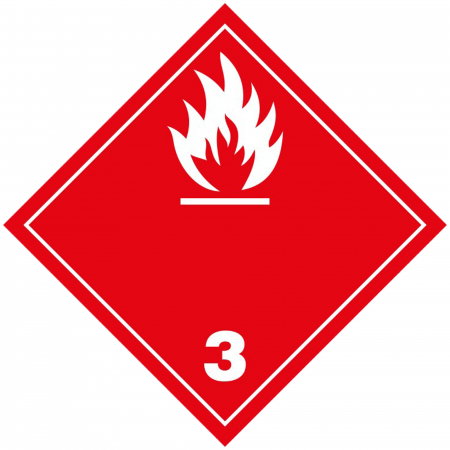 Siguranta Rutiera - Placa semnalizare Hico transport lichid inflamabil clasa 3 30x30 cm
