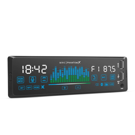 Player auto "PhantomX" - 1 DIN - 4 x 50 W - versiune gestuala - BT - MP3 - AUX - USB [4]