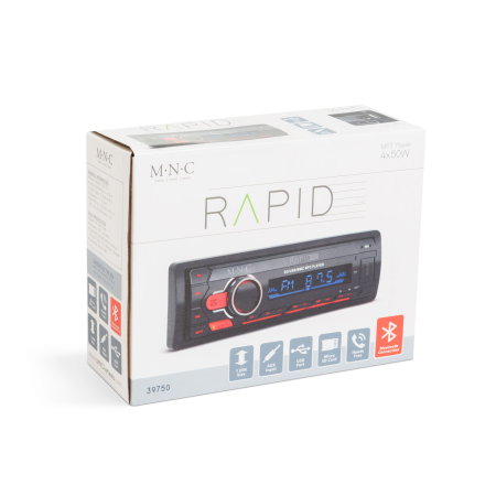 Player auto "Rapid" - 1 DIN - 4 x 50 W - BT - MP3 - AUX - SD - USB [5]