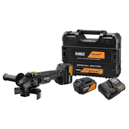 Polizoare (Scule electrice) - Polizor unghiular, cu motor fara perii DEWALTr x McLaren F1 Team 18V XRr 125 mm - 2 x 5Ah