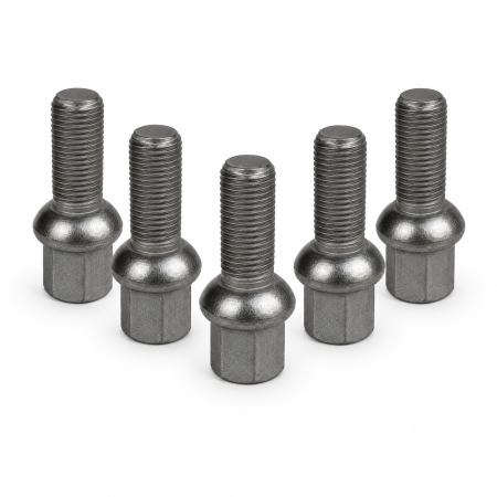 Service Roti - Set 5 prezoane roată / șuruburi roată M14x1.5 pentru Audi A4 B8, jante aliaj sau tablă