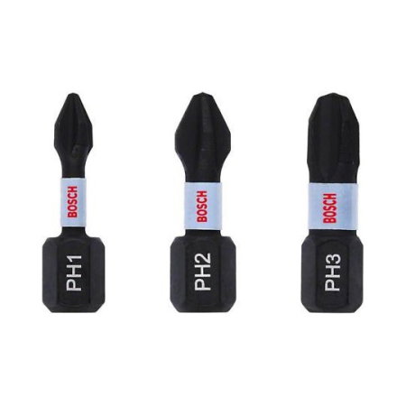 Scule de impact (Scule si echipamente service) - PRO Set mixt 3 biti Impact PH1.2.3 25mm