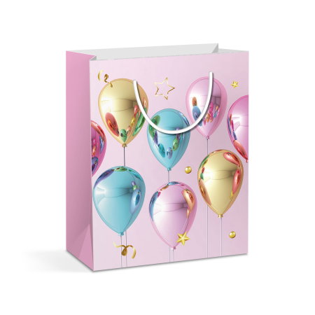 Pachet 2 pungi cadou - hârtie rezistentă, 26.5 x 12.7 x 33 cm (Modele festive) [1]