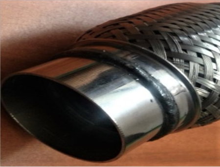 Tuburi flexibile (Esapamente) - Racord flexibil, armatura plasa, cu niplu