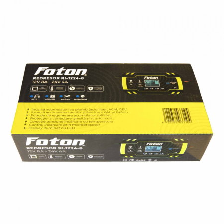 Redresor inteligent Foton RI-1224-8 cu desulfatare - 12V/8A 24V/4A [4]