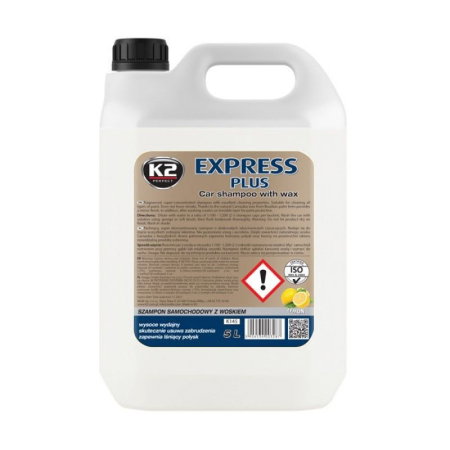 Intretinere si Cosmetica Auto - Sampon auto cu ceara K2 Express Plus 5L