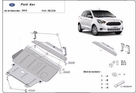 Materom - Scut metalic motor, cutie de viteza