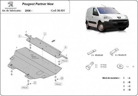 Scut metalic motor, cutie de viteza [1]