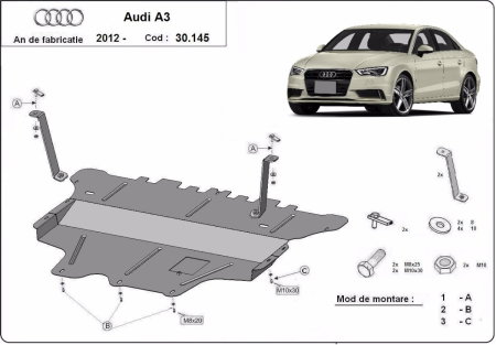 Scut metalic motor, cutie de viteza [1]