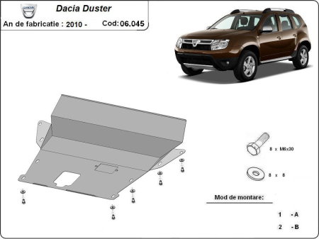 Materom - Scut metalic motor, cutie de viteza