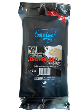 intretinere bord (Cosmetice si intretinere auto) - Servetele umede pentru bord CoolandClean Wipes 40 buc