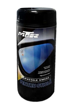 intretinere geamuri (Cosmetice si intretinere auto) - Servetele umede pentru sticla MTR - 36 buc