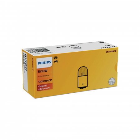 Electrica si Electronice Auto - Set 10 Becuri Auxiliar RY10W 12V Philips Vision