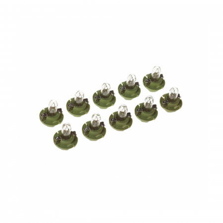 Auxiliare Halogen - Set 10 becuri Bord BX8.4D Soclu Verde Deschis 12V 2W, Osram