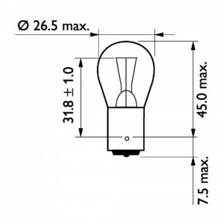 Set 10 Becuri Camion 24V P21W BA15S Philips [2]