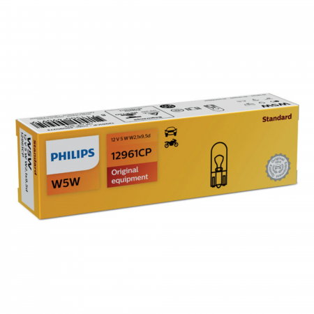 Electrica si Electronice Auto - Set 10 Becuri Fara Soclu W5W 12V Philips