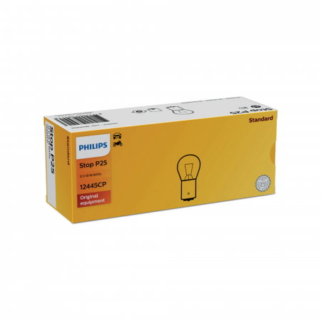 Electrica si Electronice Auto - Set 10 Becuri Stop Frana P25 12V  Vision Philips