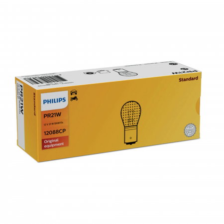 Electrica si Electronice Auto - Set 10 Becuri Stop Frana PR21W 12V  Vision Philips