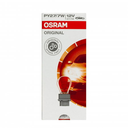 Electrica si Electronice Auto - Set 10 becuri 12V PY27/7W  Osram, Original