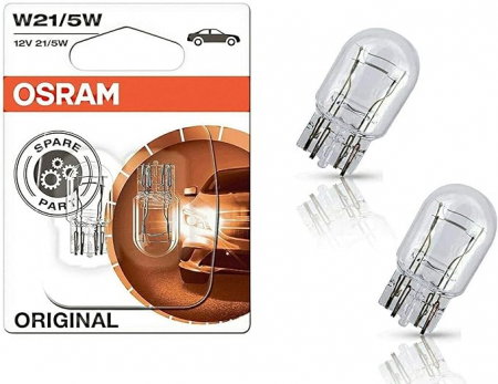 Electrica si Electronice Auto - Set 10 Becuri 12V W21/5W Original, Osram