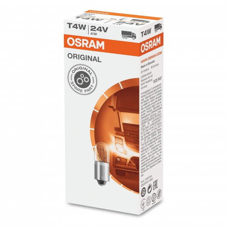 Electrica si Electronice Auto - Set 10 Becuri Camion 24V T4W Osram, Original