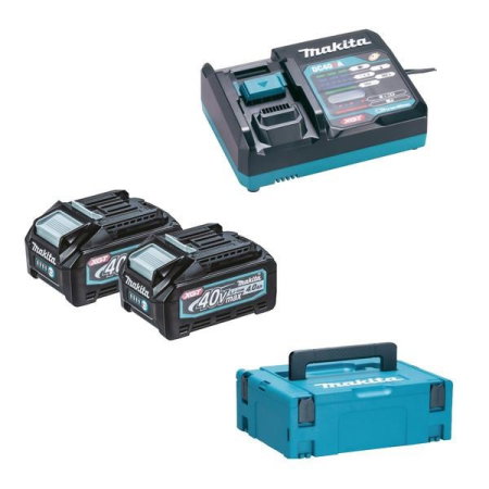 Reparatii si Echipamente Auto - Set 2 acumulatori si incarcator, Li-Ion, 40 V, 4 Ah, valiza speciala