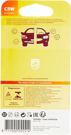 Set 2 bec C5W Philips 12V Festoon Vision blister [3]