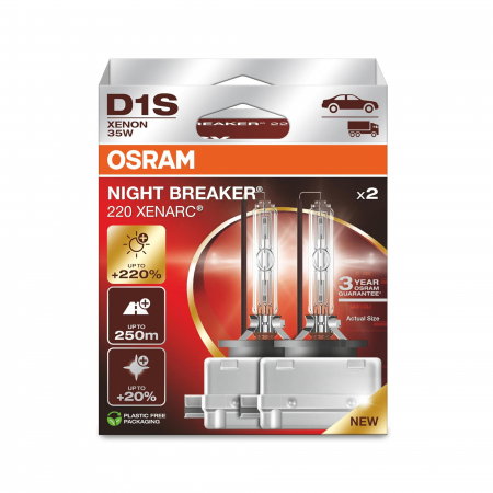 Electrica si Electronice Auto - Set 2 bec Xenon D1S Osram Night Breaker Xenarc 220%