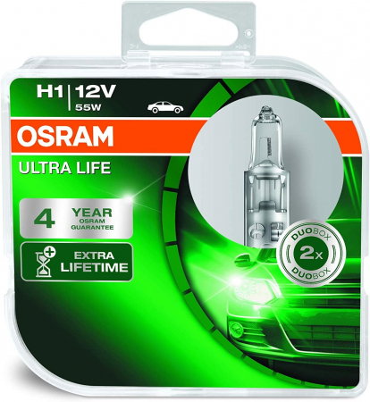 Electrica si Electronice Auto - Set 2 Becuri H1 12V 55W Osram, Ultra Life