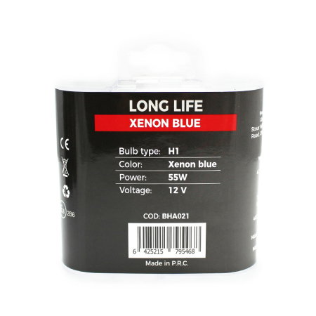 Set 2 Becuri Auto Halogen H1 Carguard Long Life, +100% Intensitate, Efect Alb Xenon, 12V, 55W [1]