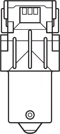 Set 2 Osram LED P21W 12V amber (portocaliu) blister [3]