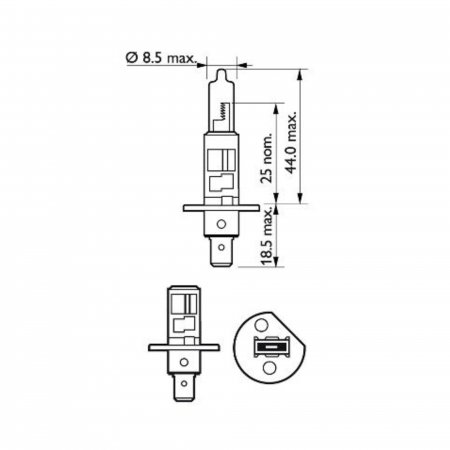 Set 2 Becuri Far H1 55W 12V Vision Plus Philips [2]